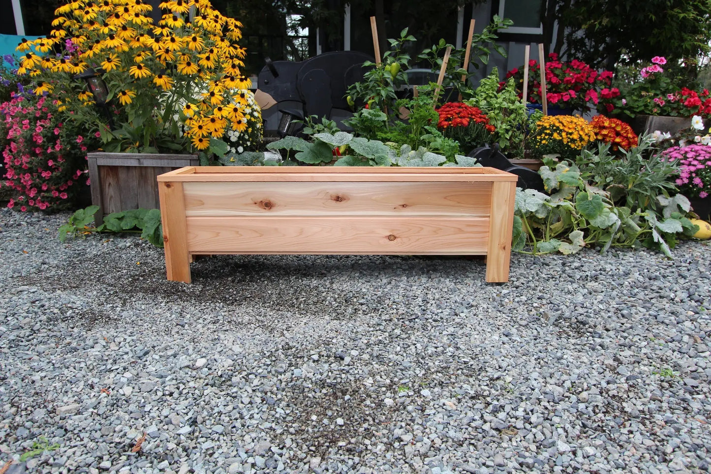 1248 - 48″L x 12"W x 15″H – Western Red Cedar Raised Flower Planter The Planter Guy Alberta