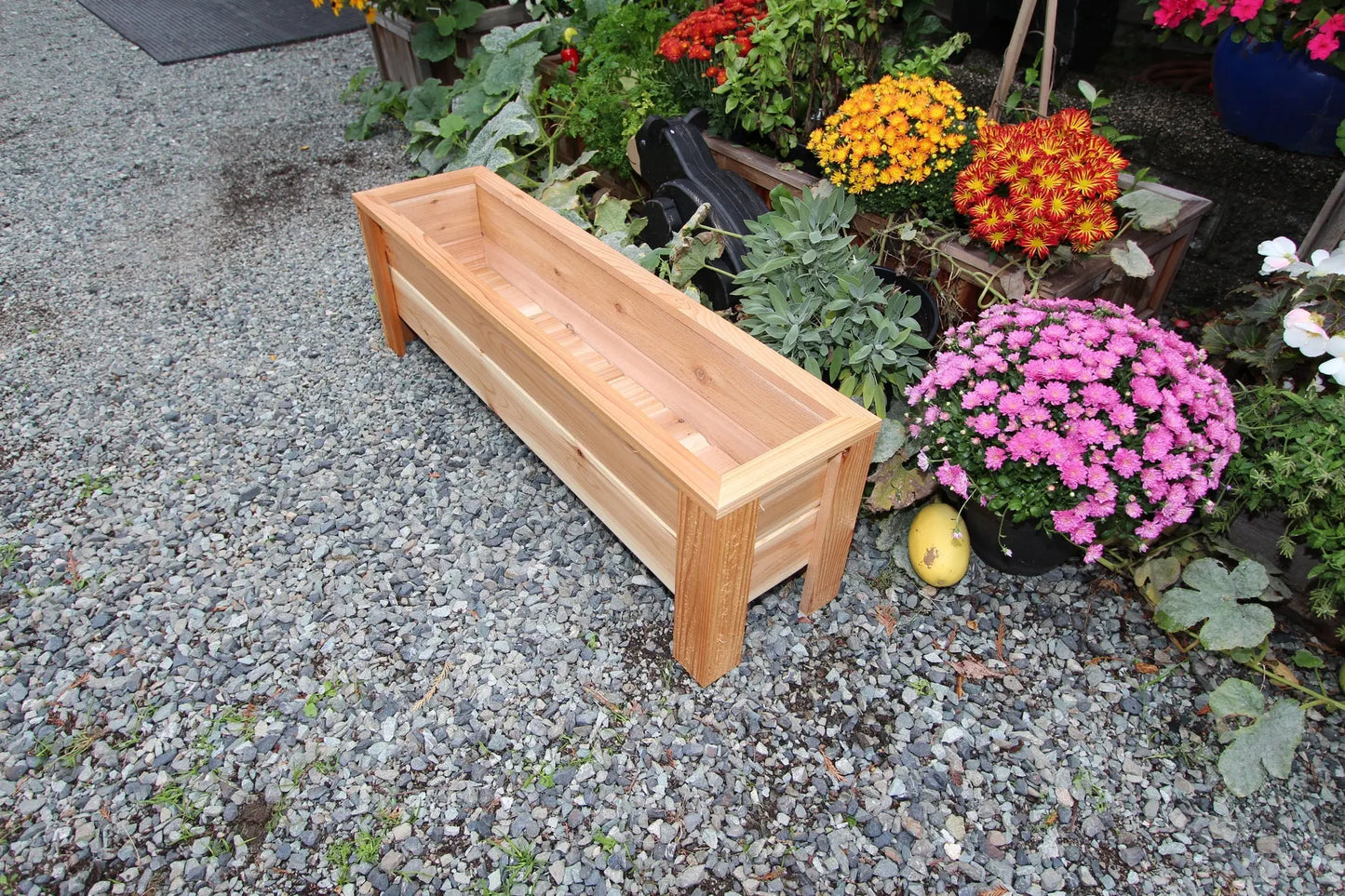 1248 - 48″L x 12"W x 15″H – Western Red Cedar Raised Flower Planter The Planter Guy Alberta