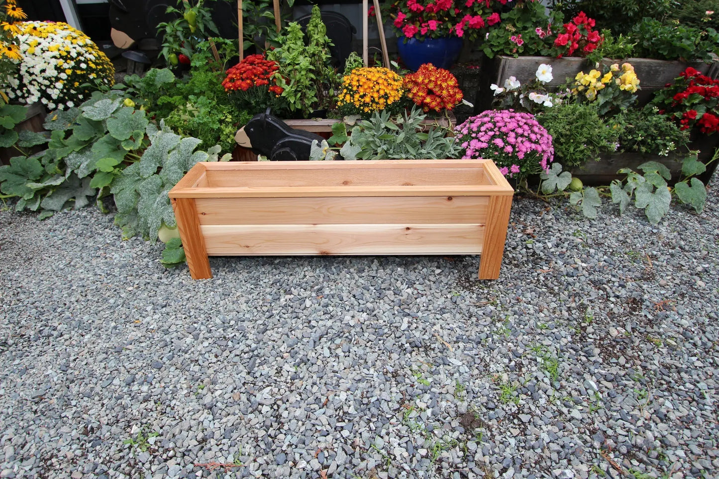 1248 - 48″L x 12"W x 15″H – Western Red Cedar Raised Flower Planter The Planter Guy Alberta