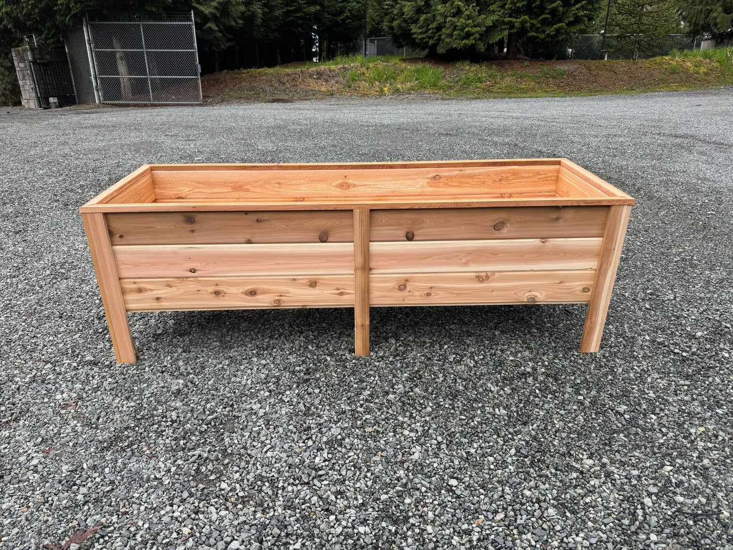 722424 - 72″L x 24″W x 24″H – Western Red Cedar Raised Garden Planter