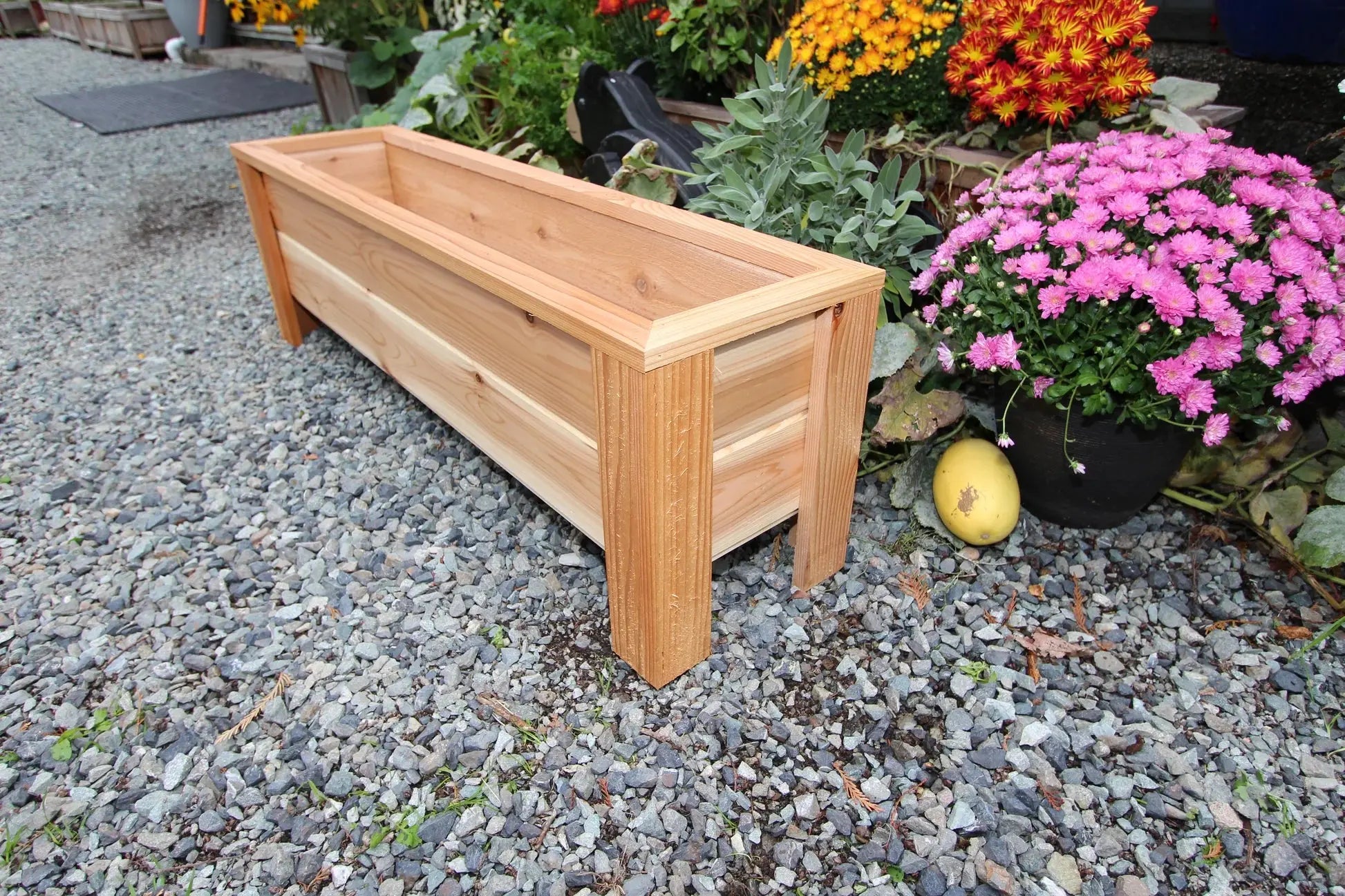 1248 - 48″L x 12"W x 15″H – Western Red Cedar Raised Flower Planter   The Planter Guy Alberta